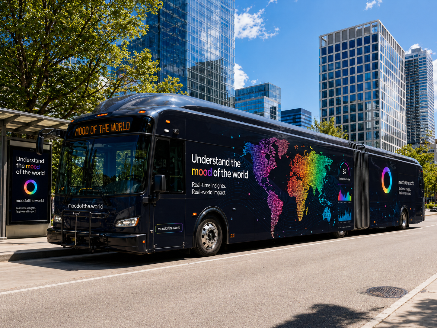 Mood of the World bus wrap