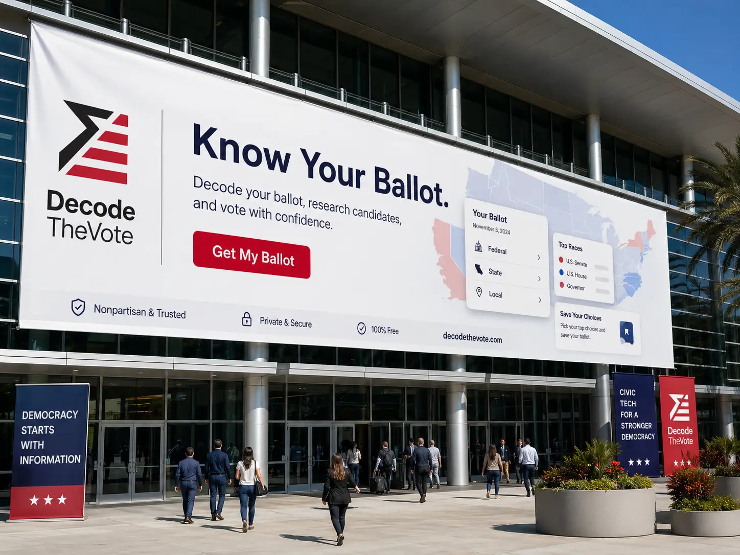 Decode the Vote app and brand design by Zane Michael Cooper, a San Francisco design studio (2)